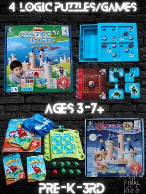 4x Smart Games ThinkFun Preschool Elementary Logic Games Pirates Castles Frogs